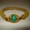 Crystal with Vintage Green and Gold Element $120