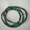 Turquoise Triple Wrap with Diamond Pave Bead $200