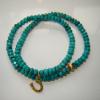 Turquoise Double Wrap with  Gold Vermeil Horseshoe Charm  $120